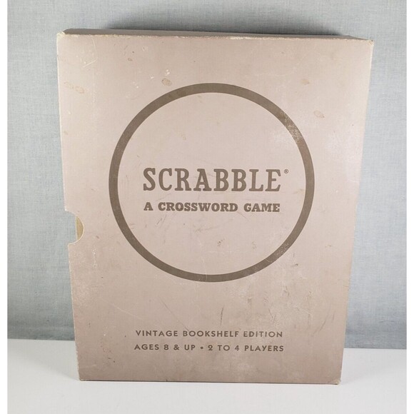 Hasbro Scrabble Crossword Game Vintage Bookshelf Edition Complete VG - Picture 2 of 16